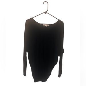 Helmut Lang Black Oversized Long-Sleeved Top